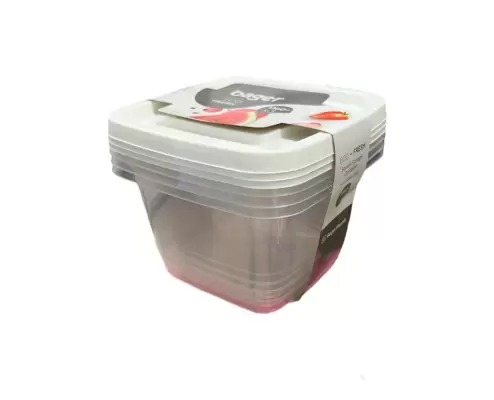 Set 3 caserole pentru alimente cu capac bg-660